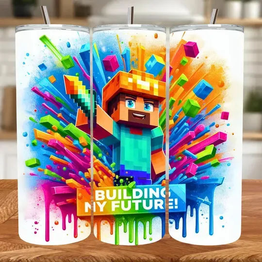 Roblox Tumbler with Lid and Straw