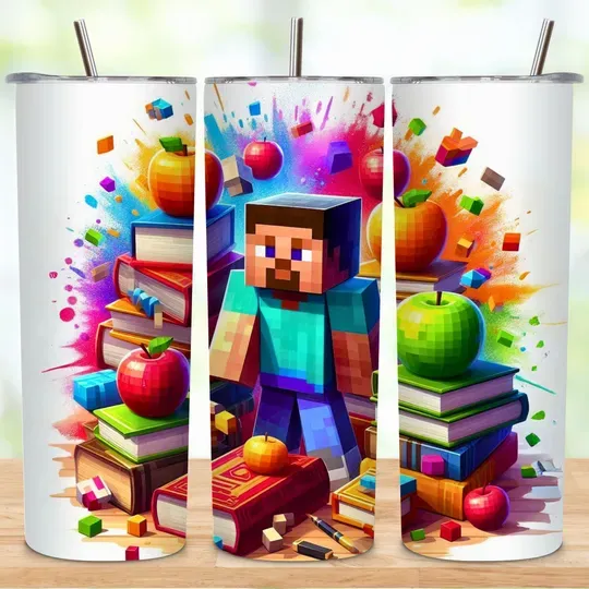 Roblox Tumbler with Lid and Straw