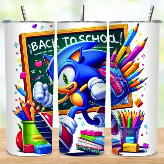 Sonic Tumbler with Lid and Straw