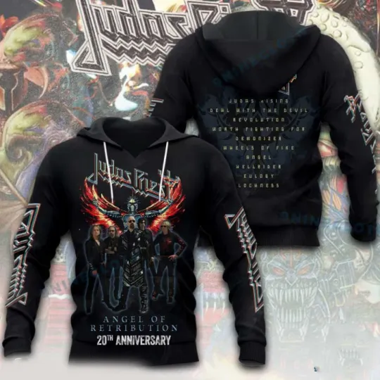 Judas Priest Hoodie - 20 Years of Metal 3D US Size Pullover