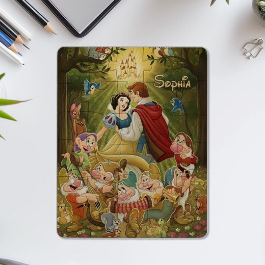 Personalised Disney Snow White and Seven Dwarfs Puzzle for Adults and Kids, Disney Snow White and Seven Dwarfs, Fairy Tale, Gift C1F124