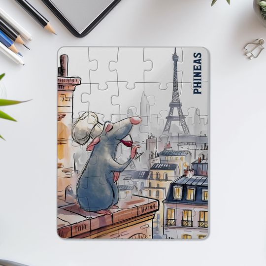Personalize Ratatouille Puzzle, Ratatouille Puzzle, Custom Puzzle Gift, Puzzles for Adults and Kids, Ratatouille C1FN17