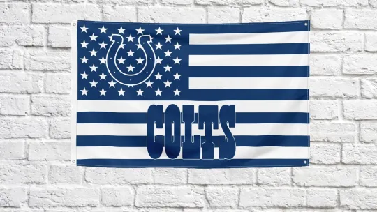 Indianapolis Football fans 3x5 ft American Flag - Ideal football Gift Banner