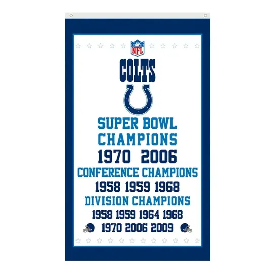 Indianapolis Football fans 3x5 ft Champion Flag - Ideal football Gift Banner