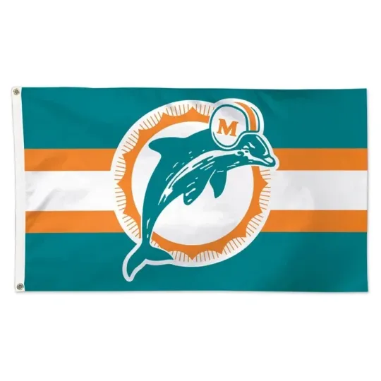 Miami Football 3x5 ft Classic Logo Retro Flag - football Gift Banner