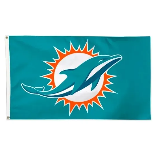 Miami Football fans 3x5 ft Aqua Flag - Ideal football Gift Banner