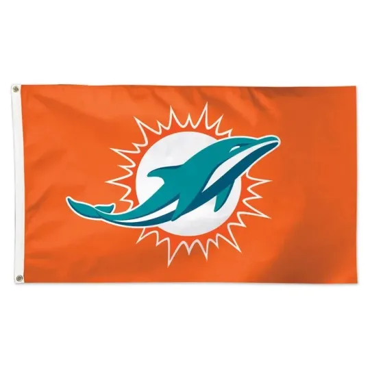 Miami Football fans 3x5 ft Orange Flag - Ideal football Gift Banner