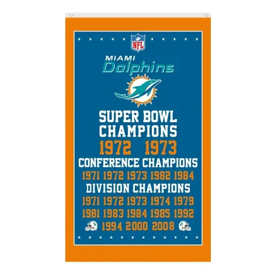 Miami Football fans 3x5 ft Champion Flag - Ideal football Gift Banner