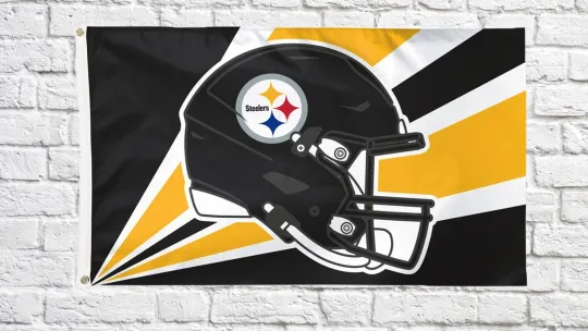 Pittsburgh Football 3x5 ft Helmet Flag - Ideal football Football Gift Banner