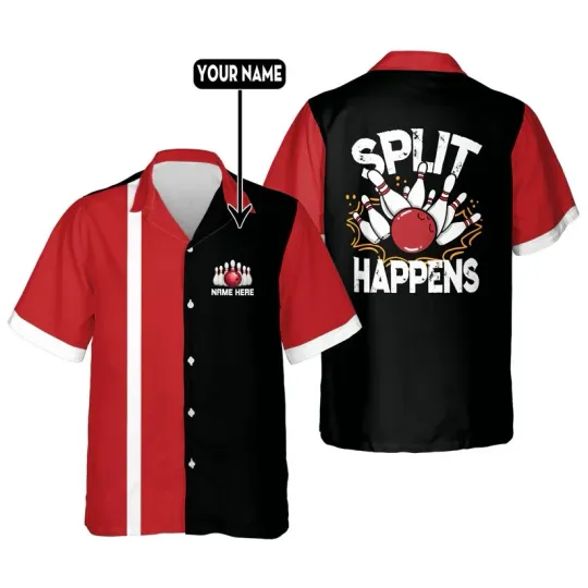 Split Happens Hawaiian Bowling Shirt