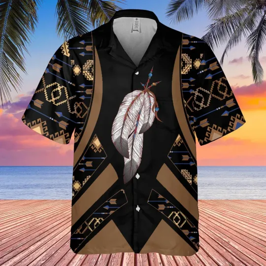 Feather Symbol Native American Hawaiian Shirt 3D