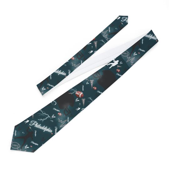 Philadelphia Football Team Neck Ties For Men Sports Theme Neck Ties For Men Football Gift For Fun