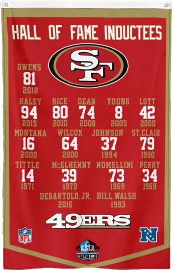 San Francisco Football 3x5ft Hall of Fame Inductees Super Bowl football Flag