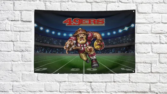 San Francisco Football 3x5 ft Mascot Flag - Ideal football Gift Wall Banner