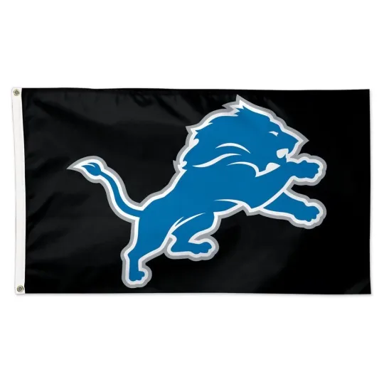 For Detroit Football fans 3x5 ft Black Flag - Ideal football Gift Banner