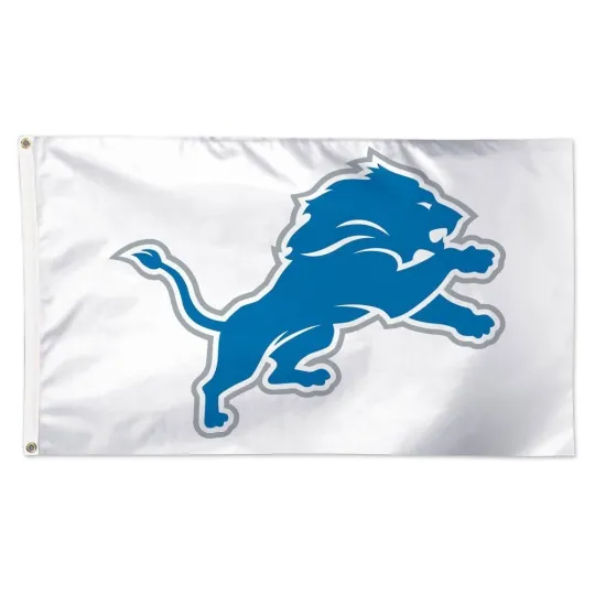 For Detroit Football fans 3x5 ft White Flag - Ideal football Gift Banner