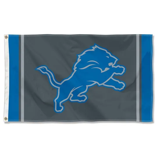 For Detroit Football fans 3x5 ft Black Sideline Flag - football Gift Banner