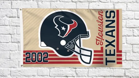 Houston Football 3x5 ft Classic Logo Retro Flag Ideal football Gift Banner