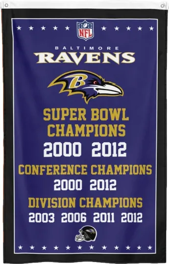 Baltimore Football fans 3x5 ft Champion Flag - Ideal football Gift Banner