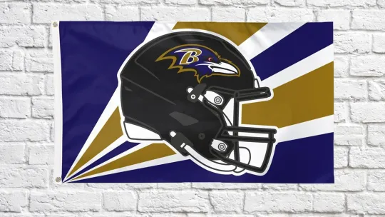 Baltimore Football 3x5 ft Helmet Flag - Ideal football Gift Banner