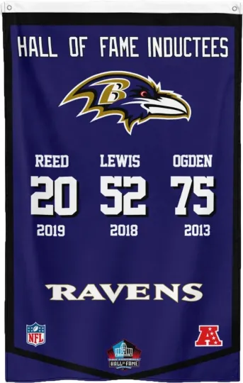Baltimore Football 3x5 ft Hall of Fame Inductees Super Bowl Flag Banner