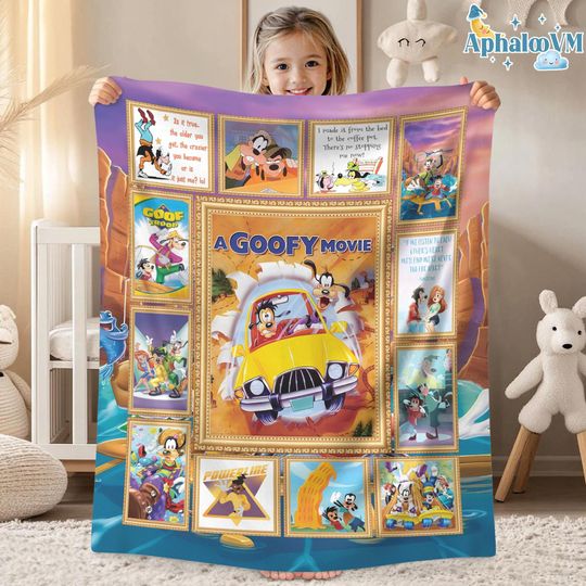 Retro A Goofy Movie Fleece Blanket Goofy Dog Blanket Animal Kingdom Disneyland Movie Blanket Christmas Gifts