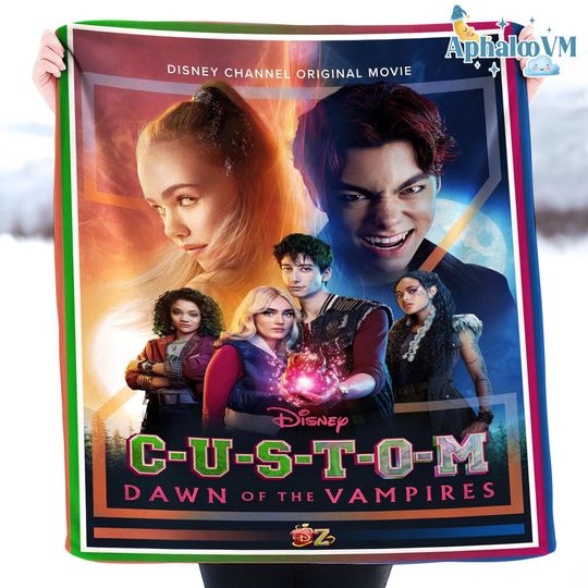 Custom Name Zombies 4 Dawn of the Vampires Shirt, Zombies 4 Blanket, Disneyland Channel Movie Blanket, Custom Blanket Gift for Zombies Fans