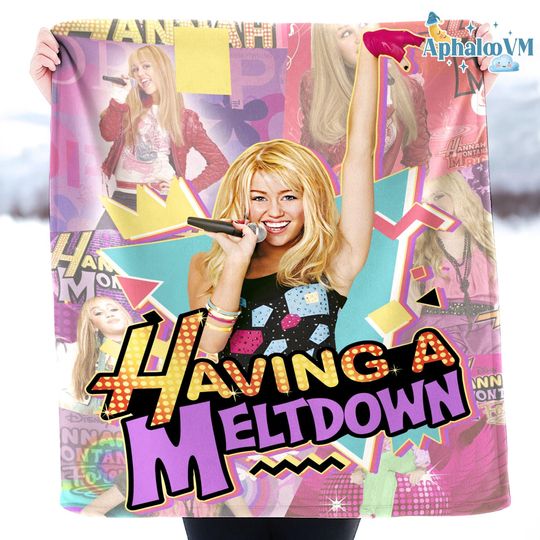 Hannah Montana Blanket, Having a Meltdown Hannah Montana, Disneyland Channel Movie, Hannah Montana Fan Gifts, Birthday Girl Gifts
