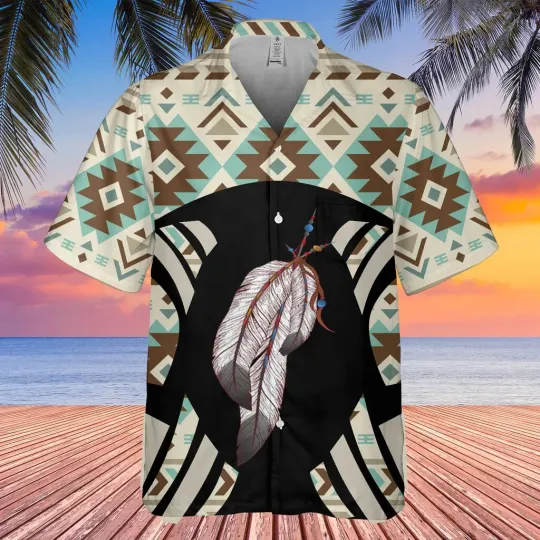Feather Symbol Native American Hawaiian Shirt 3D