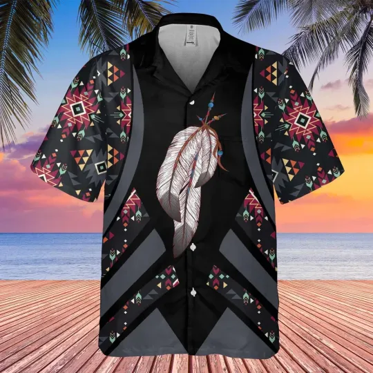 Feather Symbol Native American Hawaiian Shirt 3D