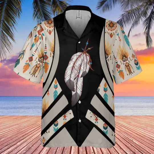 Feather Symbol Native American Hawaiian Shirt 3D