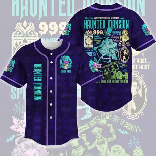 Haunted Mansion Baseball Jersey, Halloween Movie Baseball Shirt, Horror Movie Shirt, Halloween Haunted Mansion Jersey Shirt, Halloween 2025