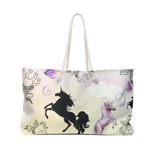 Unicorn Themed Weekender Bag/ Women Bags/ Gift for her