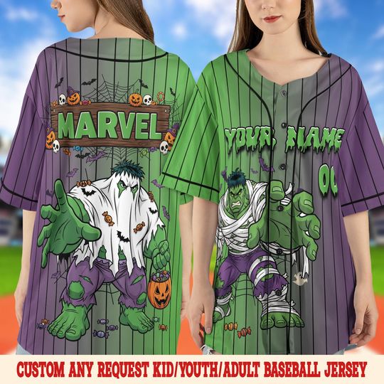 Retro Marvel Halloween Baseball Jersey, Avengers Superhero Halloween Jersey, Marvel Avengers Halloween, Trick Or Treat Marvel Spooky