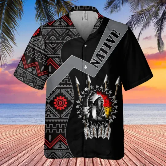 Chief Arrow Native American Hawaiian Shirt 3D