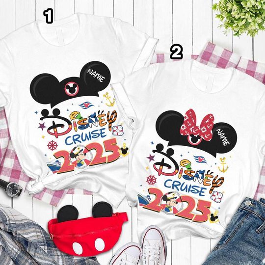 Custom Disneyland Cruise 2025 Shirt, Disneyland Cruise Family Shirts, Disneyland Cruise Squad Shirt, Minnie Mickey Family Cruise Shirt