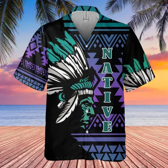 Chief Native American Hawaiian Shirt 3D