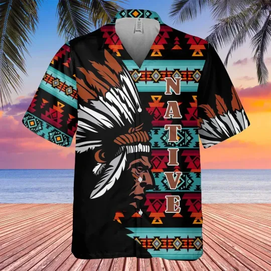 Chief Native American Hawaiian Shirt 3D