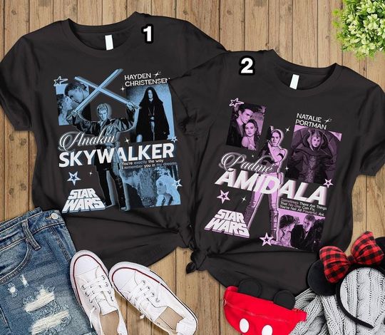Anakin Skywalker Padme Amidala Revenge Of The Sith Shirt, Amidala Skywalker Shirt, Starwars Couple Shirt, Galaxy's Edge Trip Shirt