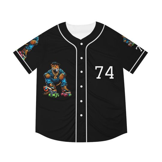 Cool Men's Baseball Jersey withJaguar Design Perfect for Sports Fans, Casual Wear, Team Spirit, Gifts, Summer Fun