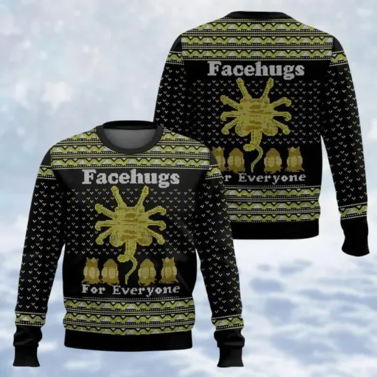 BG Christmas Alien Ugly Sweater, Chestburster Alien Shirt