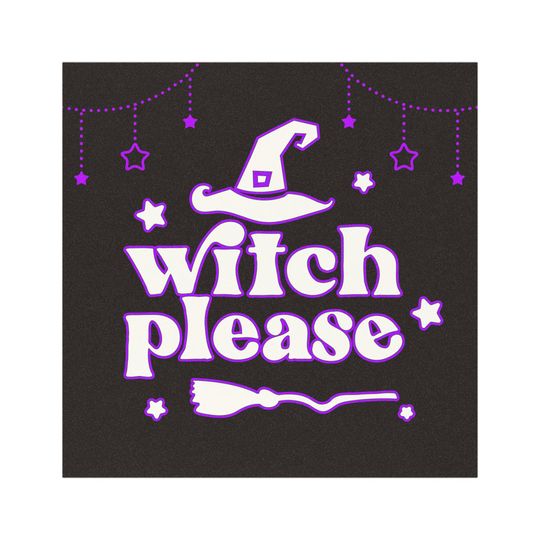Witch Please Home and Car Magnet, Halloween Decor, Funny Car Gift for Witch Lovers, Spooky Car and Home Decor