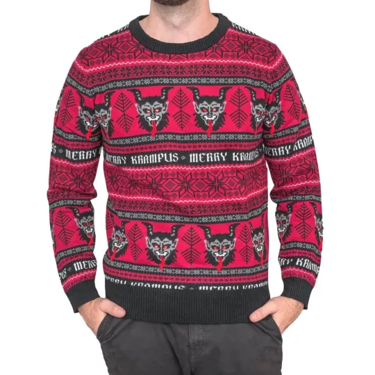 Merry Krampus Adult Ugly Christmas Sweater Custom Sweatshirt Ugly