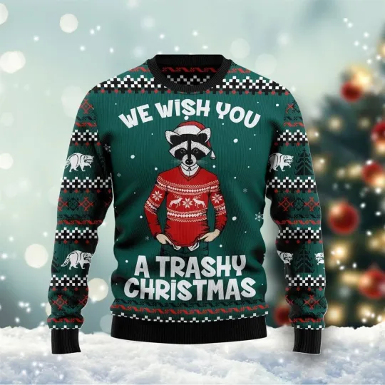 A Trashy Christmas Ugly Christmas Sweatshirt, Sweater
