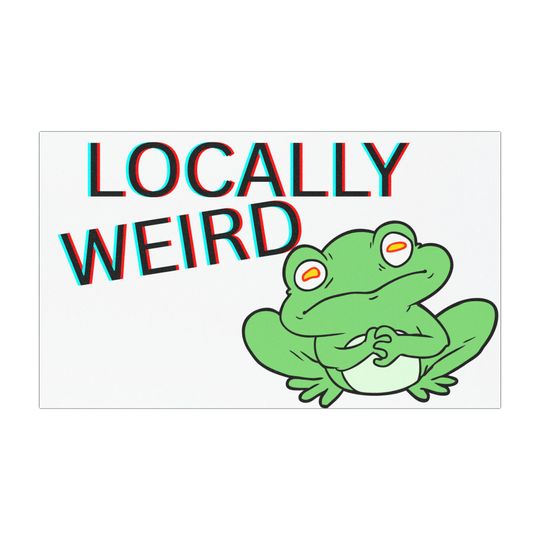 Funny Spooky Frog Car Magnet, Locally Weird Hypnotoad Bumper Magnet - Halloween Decor, Novelty Gift, Refrigerator Magnet, Office Decor,