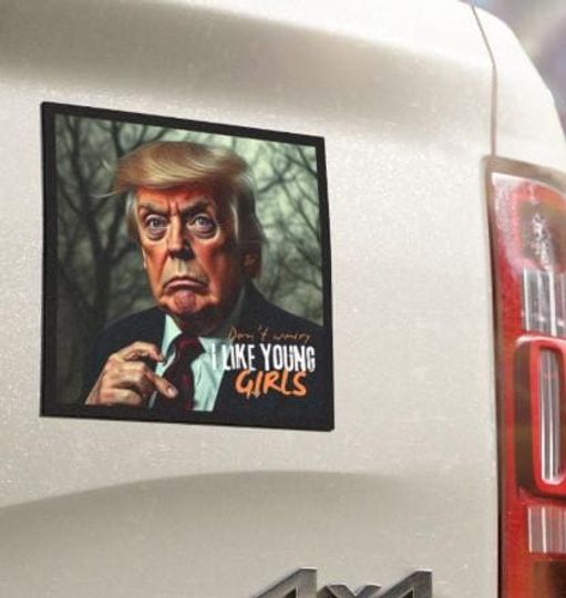 Halloween Anti-Trump Car bumper sticker, Scary Donald Trump Bumper Sticker Decor, Anti-Trump Halloween Magnet, Political Halloween