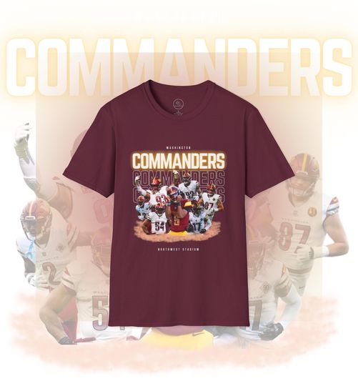 Washington Commanders Youth and Adult Unisex Shirt with Jayden Daniels