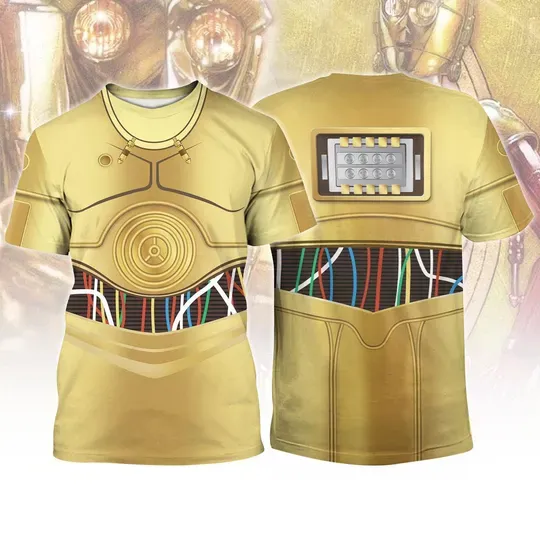 Star Wars C3PO 3D Shirt, Star Wars Shirt, Star Wars Birthday, Star Wars Cosplay, Run Disney Tee, Gift for Men
