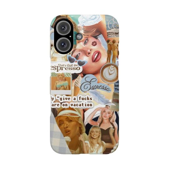 Sabrina Carpenter Short n Sweet Tour Phone Case, Collage Espresso Case, Please Please Phone, Gift for Her, Carpenters Merch