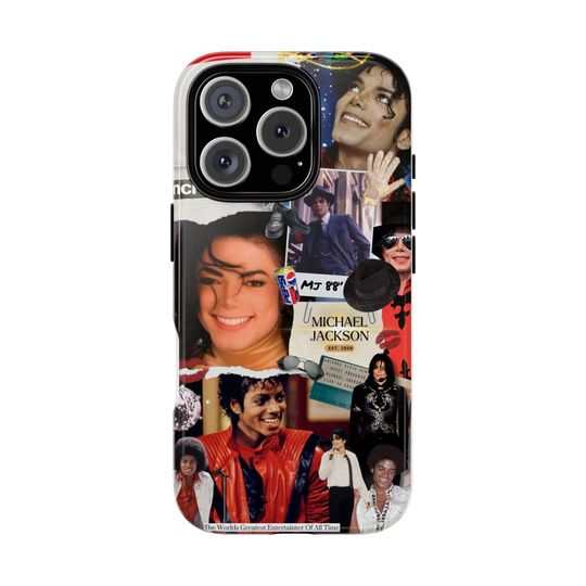 Michael Jackson iPhone Case: Scrapbook Collage, Tough Protection